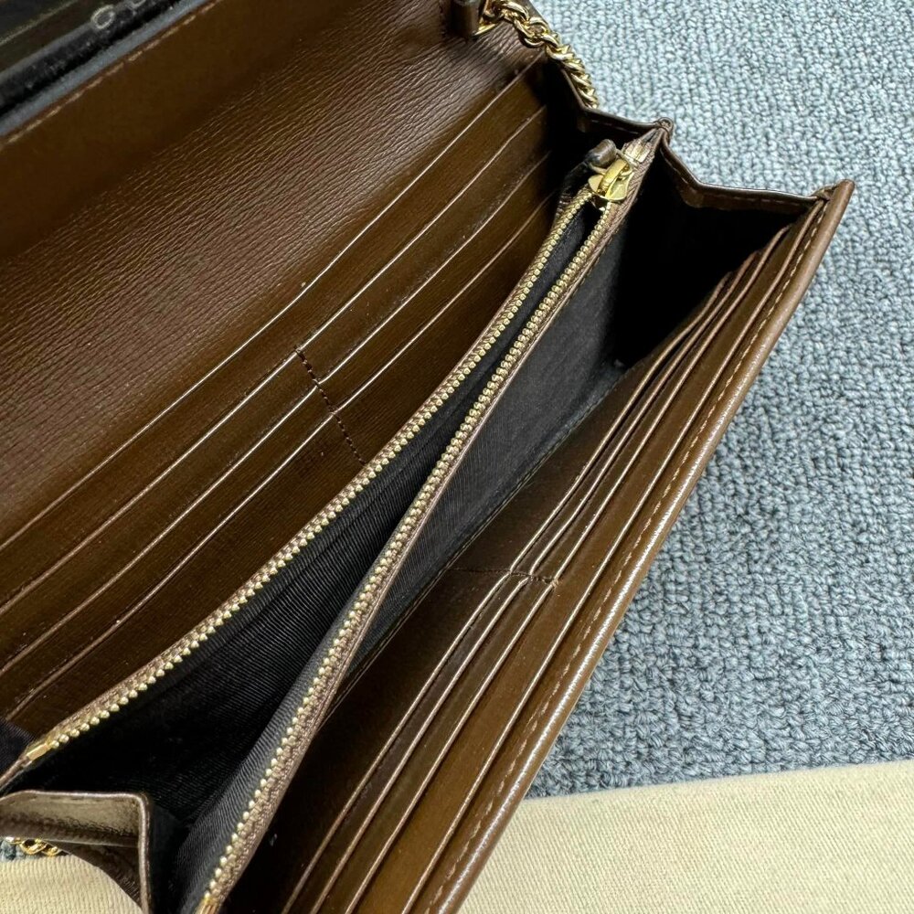 100% Authentic GUCCI Horsebit Chain Wallet Shoulder Bag - Picture 10 of 11